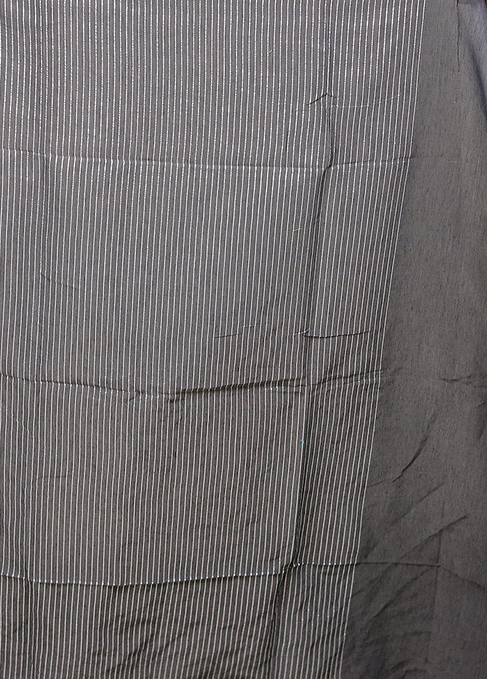 Black Matka Silk Saree With Blouse Piece