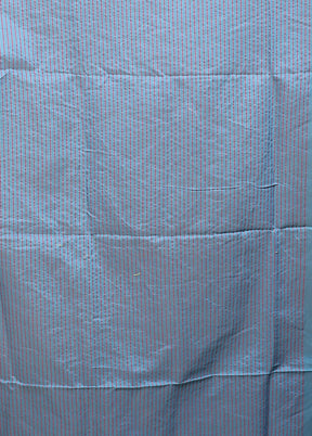 Blue Matka Silk Saree With Blouse Piece