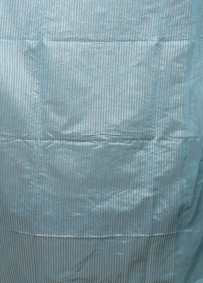 Blue Matka Silk Saree With Blouse Piece