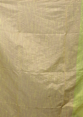 Yellow Matka Silk Saree With Blouse Piece