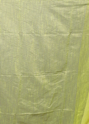 Yellow Matka Silk Saree With Blouse Piece