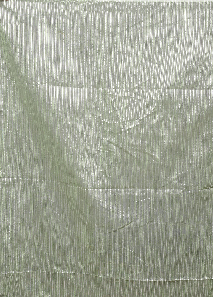 Green Matka Silk Saree With Blouse Piece