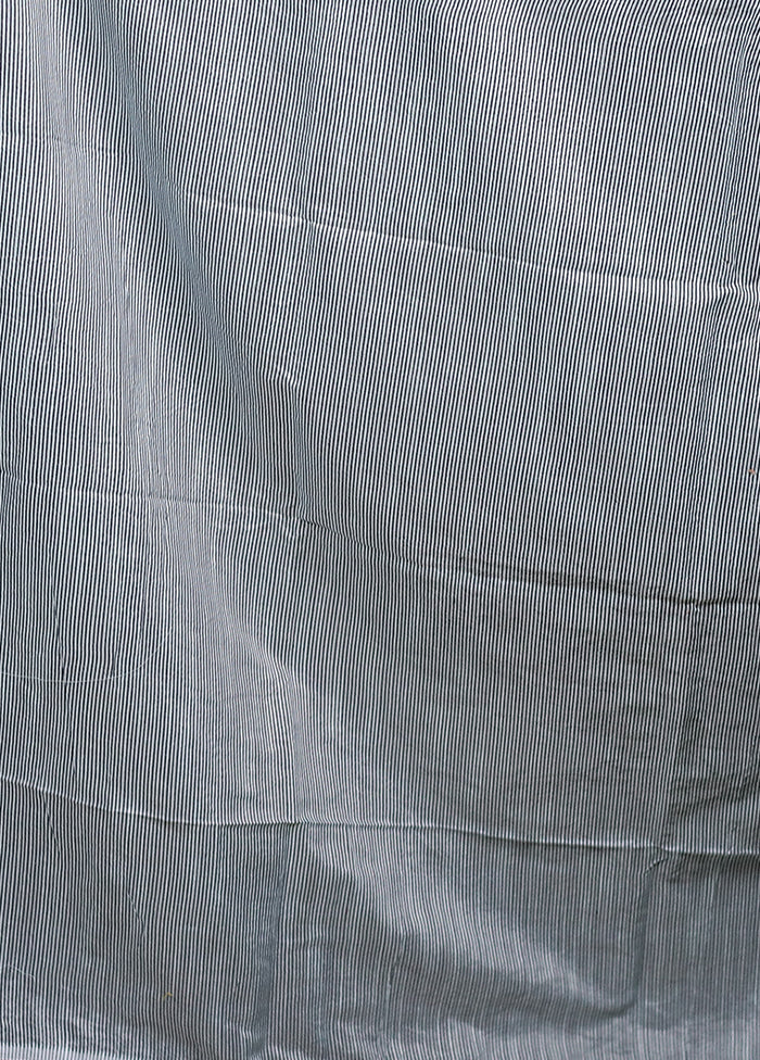 Blue Matka Silk Saree With Blouse Piece