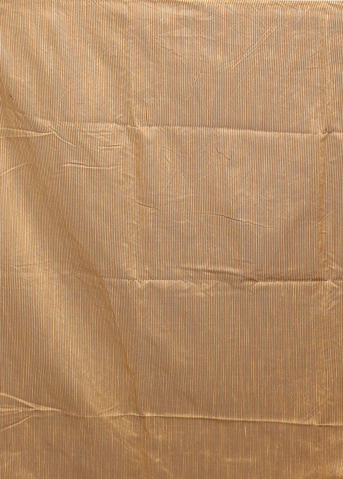 Cream Matka Silk Saree With Blouse Piece