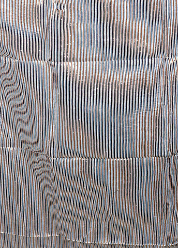 White Matka Silk Saree With Blouse Piece
