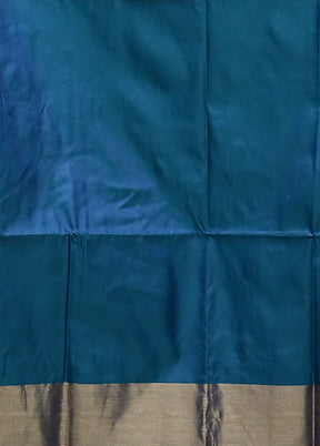 Green Dupion Silk Saree With Blouse Piece