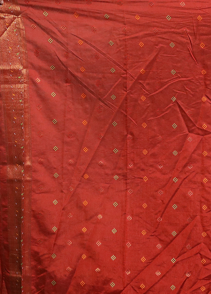 Yellow Dupion Silk Saree With Blouse Piece