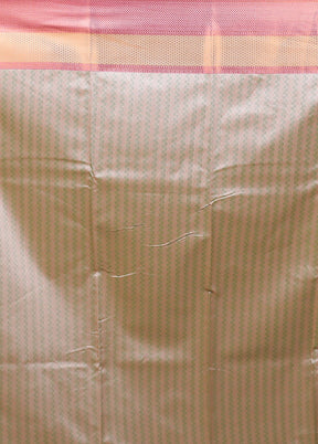 Cream Kora Silk Saree With Blouse Piece