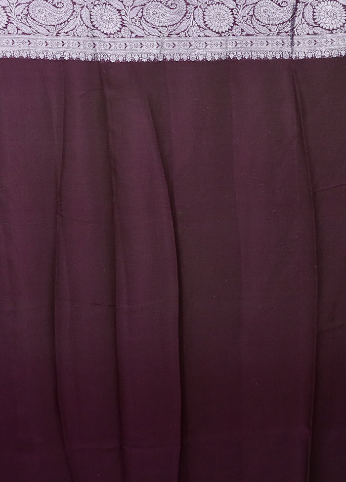 Purple Kora Silk Saree With Blouse Piece