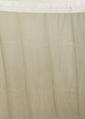 Green Kora Silk Saree With Blouse Piece