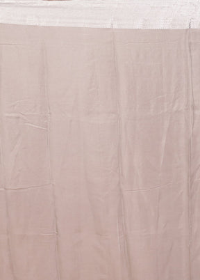 Grey Kora Silk Saree With Blouse Piece