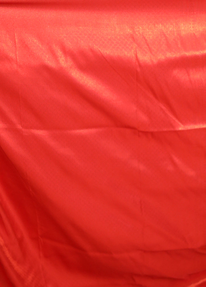 Yellow Dupion Silk Saree With Blouse Piece