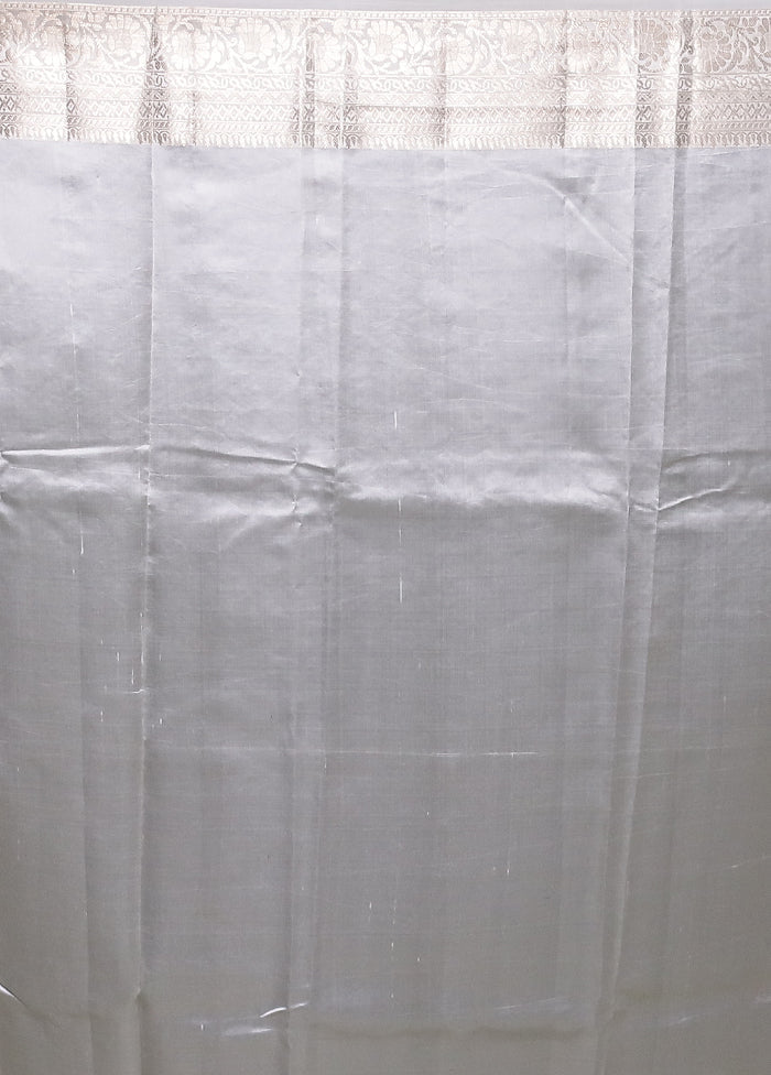 Purple Handloom Dupion Pure Silk Saree With Blouse Piece