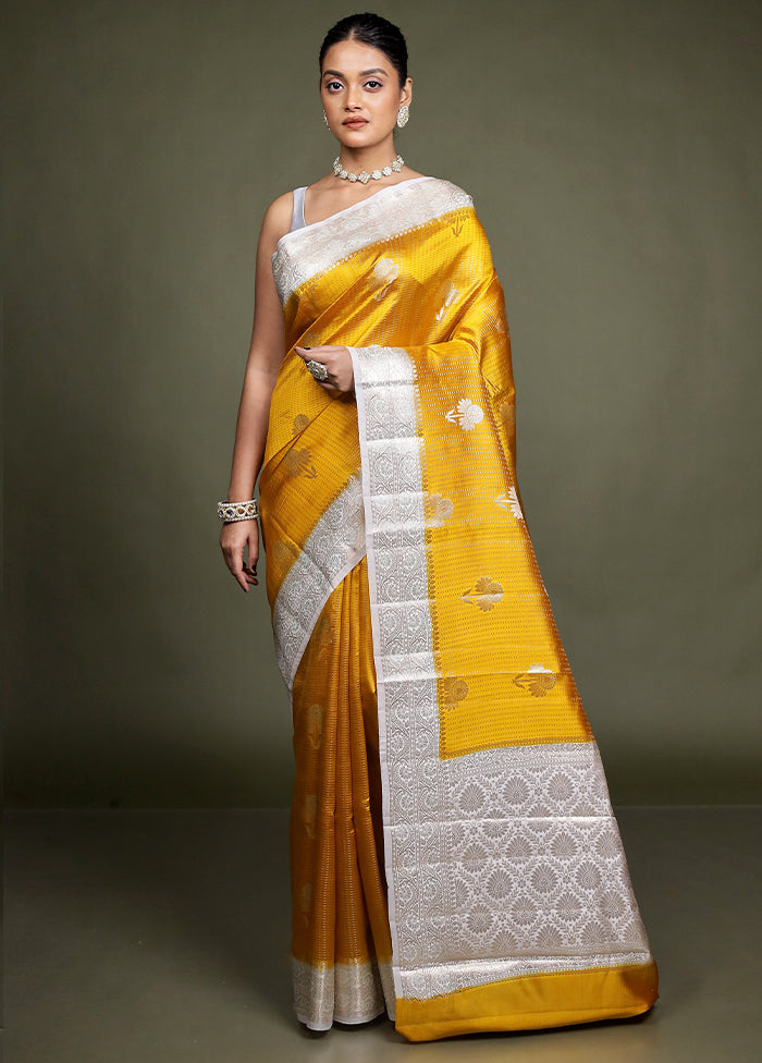 Rust Handloom Dupion Pure Silk Saree With Blouse Piece
