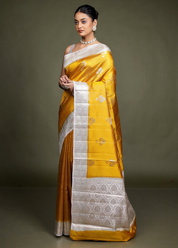 Rust Handloom Dupion Pure Silk Saree With Blouse Piece