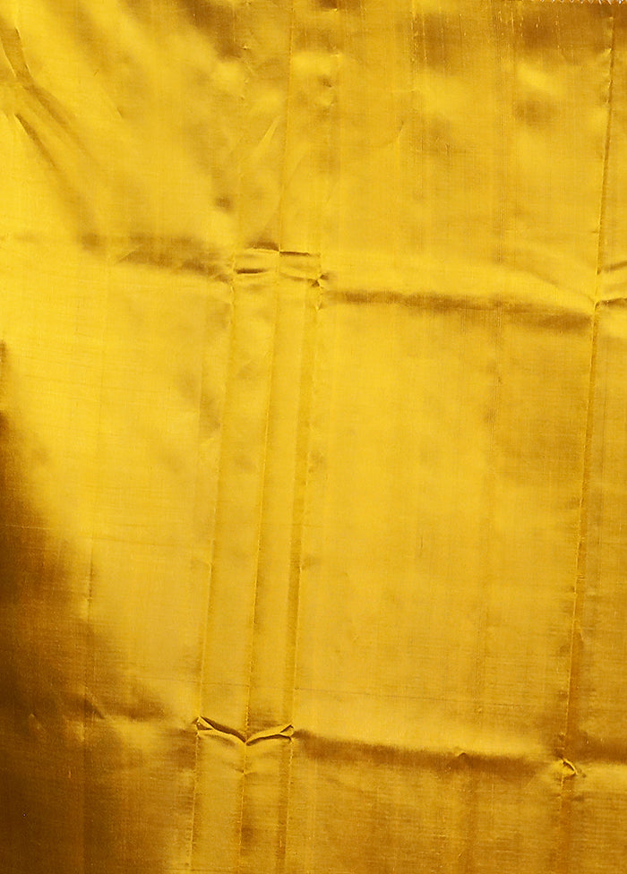 Rust Handloom Dupion Pure Silk Saree With Blouse Piece