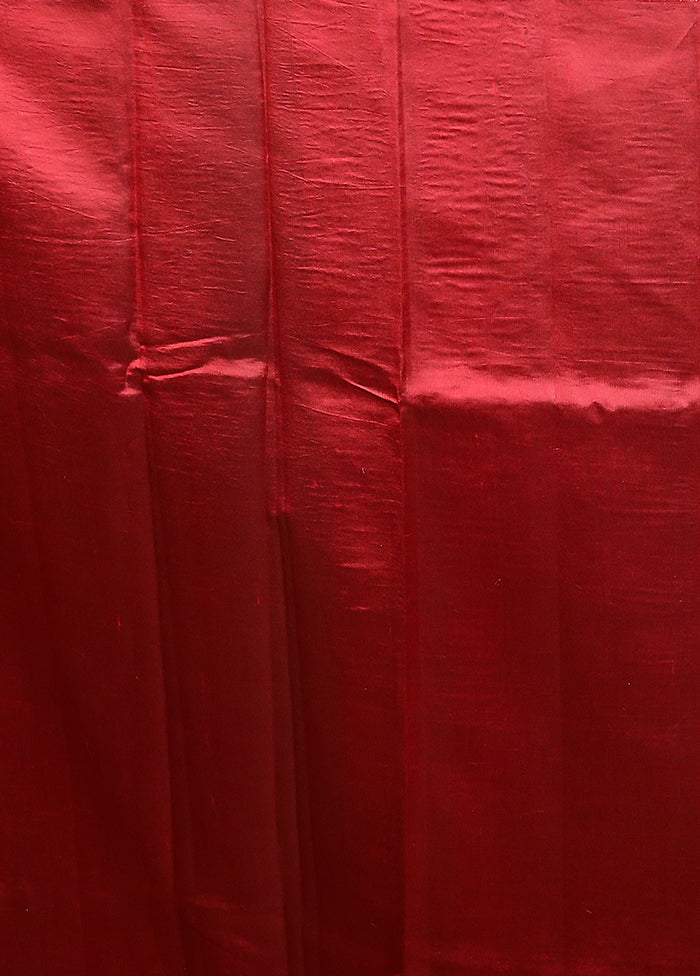 Yellow Handloom Dupion Pure Silk Saree With Blouse Piece