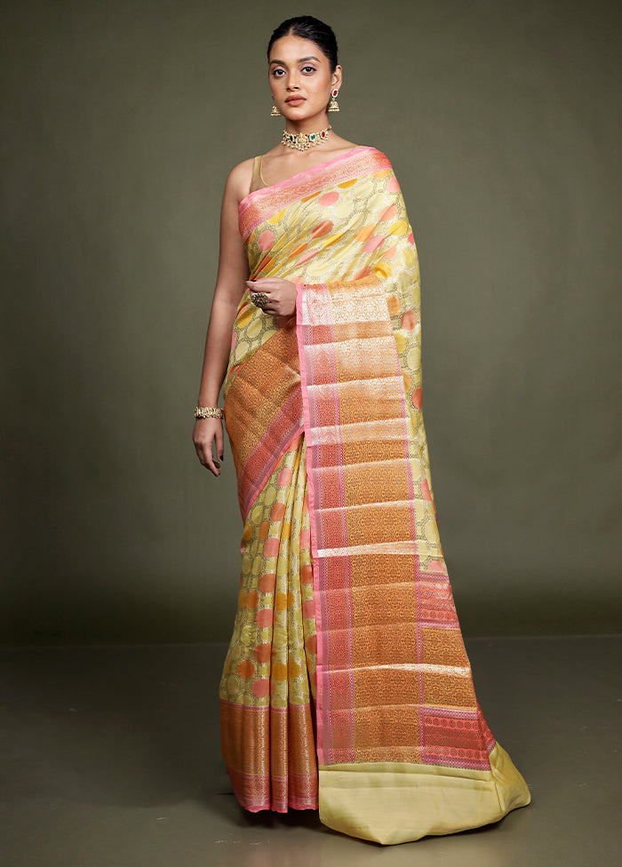 Multicolor Handloom Dupion Pure Silk Saree With Blouse Piece