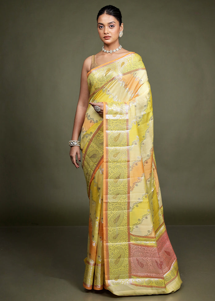 Multicolor Handloom Dupion Pure Silk Saree With Blouse Piece