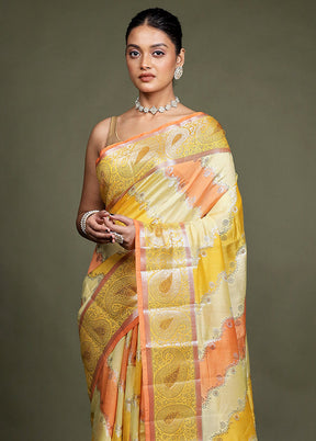 Multicolor Handloom Dupion Pure Silk Saree With Blouse Piece