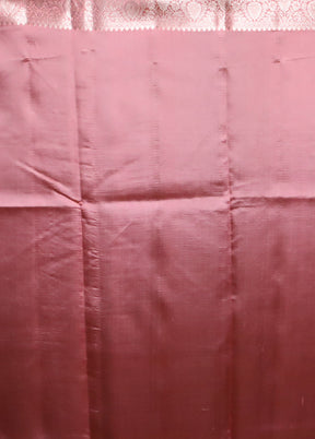 Pink Handloom Dupion Pure Silk Saree With Blouse Piece