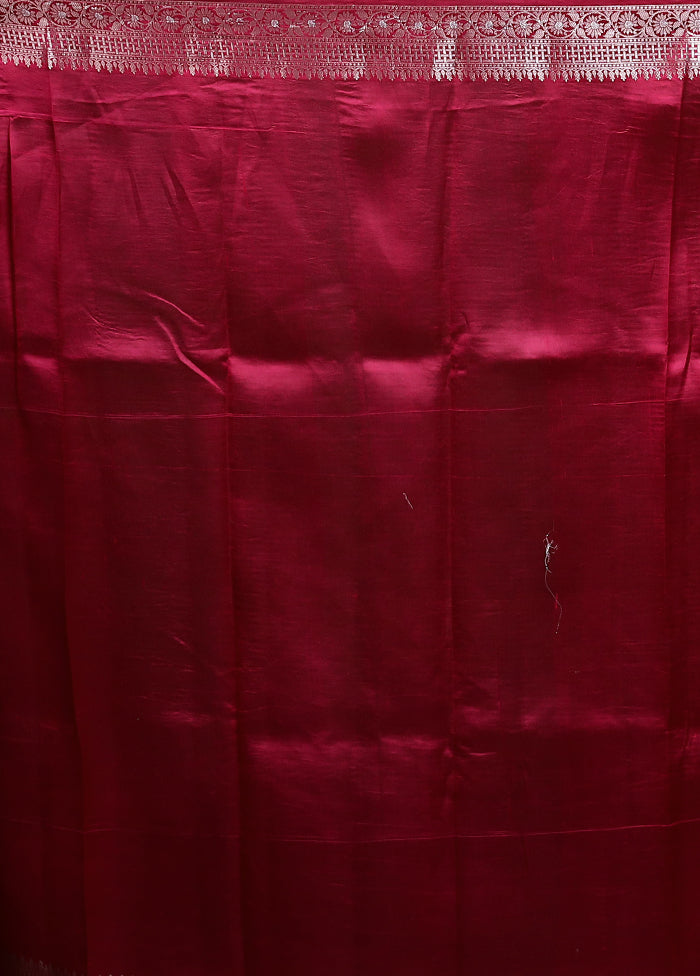 Pink Handloom Dupion Pure Silk Saree With Blouse Piece