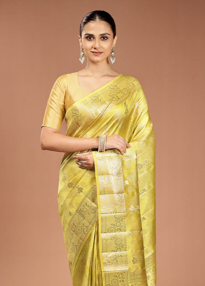 Green Handloom Dupion Pure Silk Saree With Blouse Piece