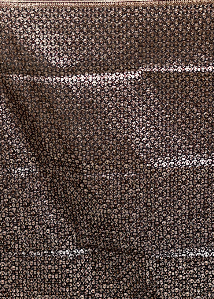 Black Banarasi Silk Saree With Blouse Piece