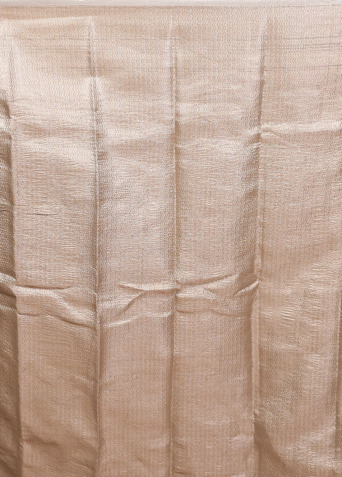 Grey Tissue Silk Saree With Blouse Piece