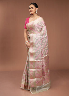 Green Tissue Silk Saree With Blouse Piece