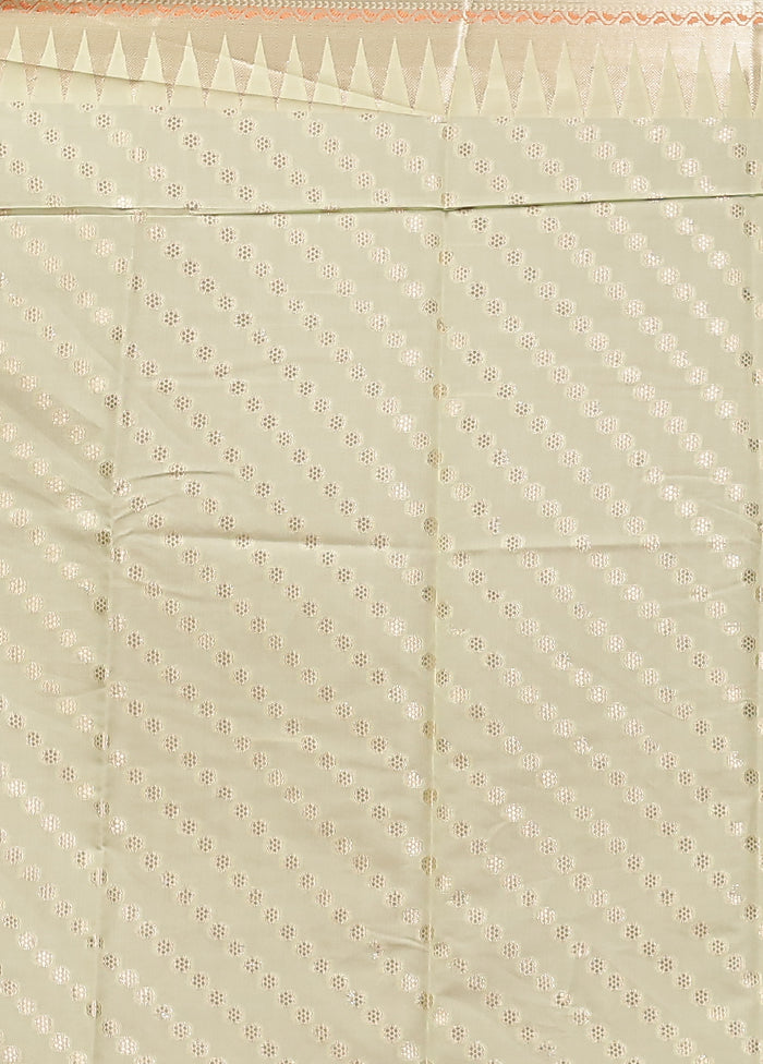 Green Kora Silk Saree With Blouse Piece