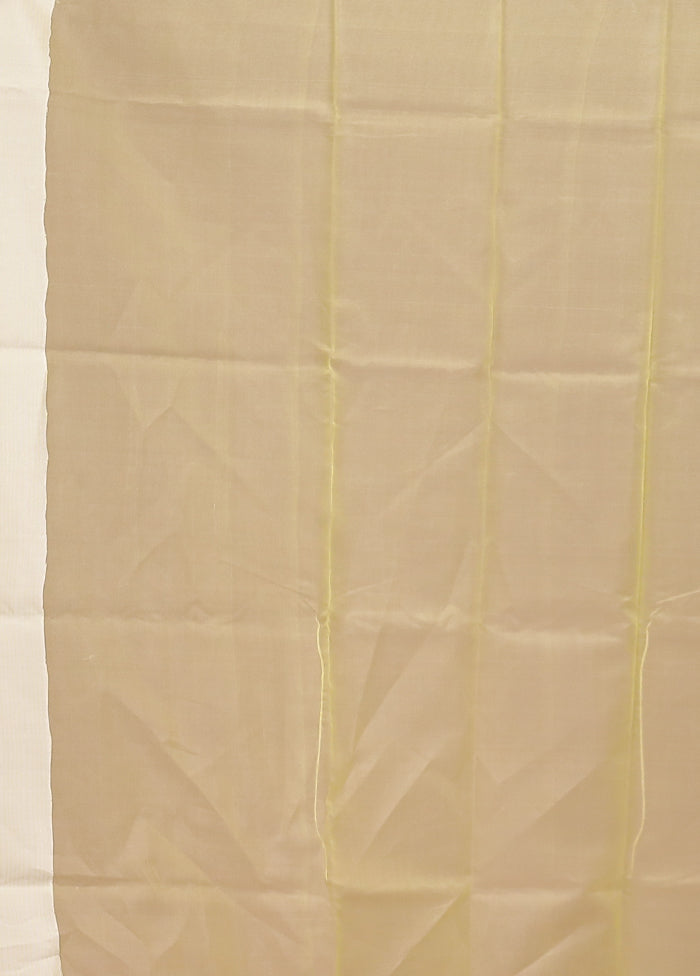 Yellow Organza Saree With Blouse Piece