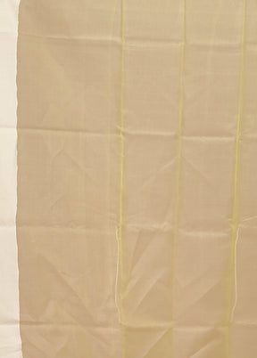 Yellow Organza Saree With Blouse Piece