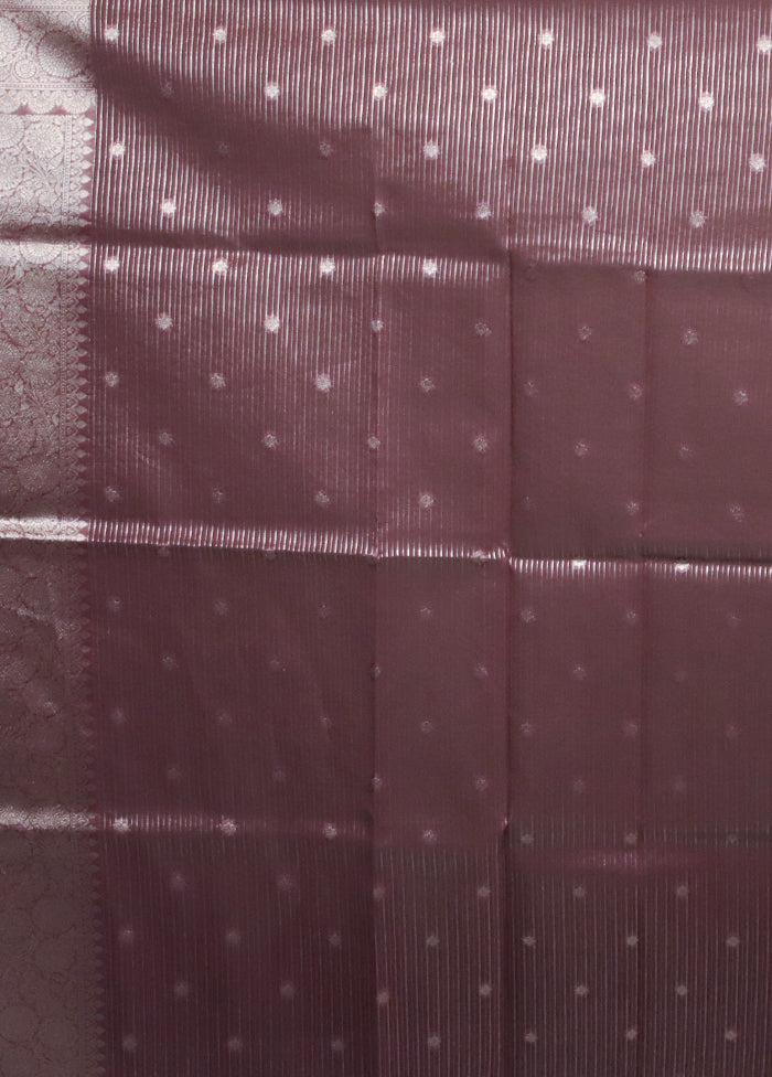 Purple Organza Saree With Blouse Piece