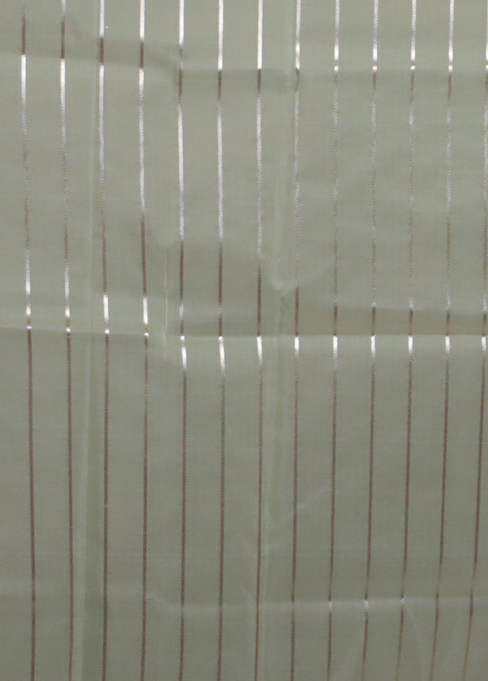 Green Organza Saree With Blouse Piece