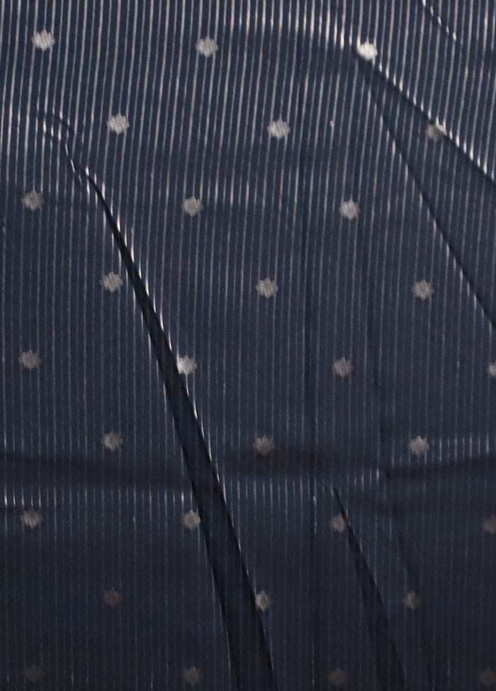 Blue Uppada Silk Saree With Blouse Piece