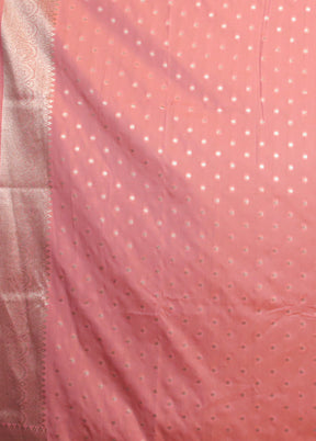 Pink Uppada Silk Saree With Blouse Piece