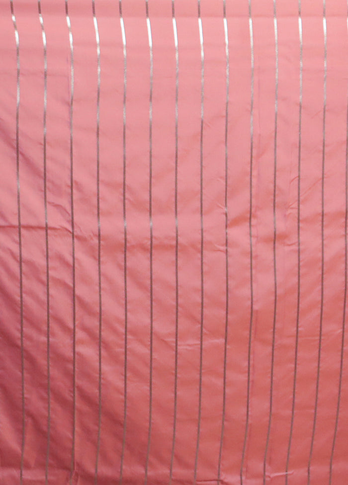 Pink Uppada Silk Saree With Blouse Piece