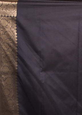 Blue Uppada Silk Saree With Blouse Piece