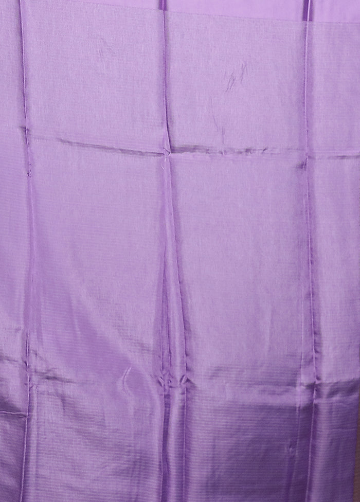Purple Pure Kota Cotton Saree With Blouse Piece