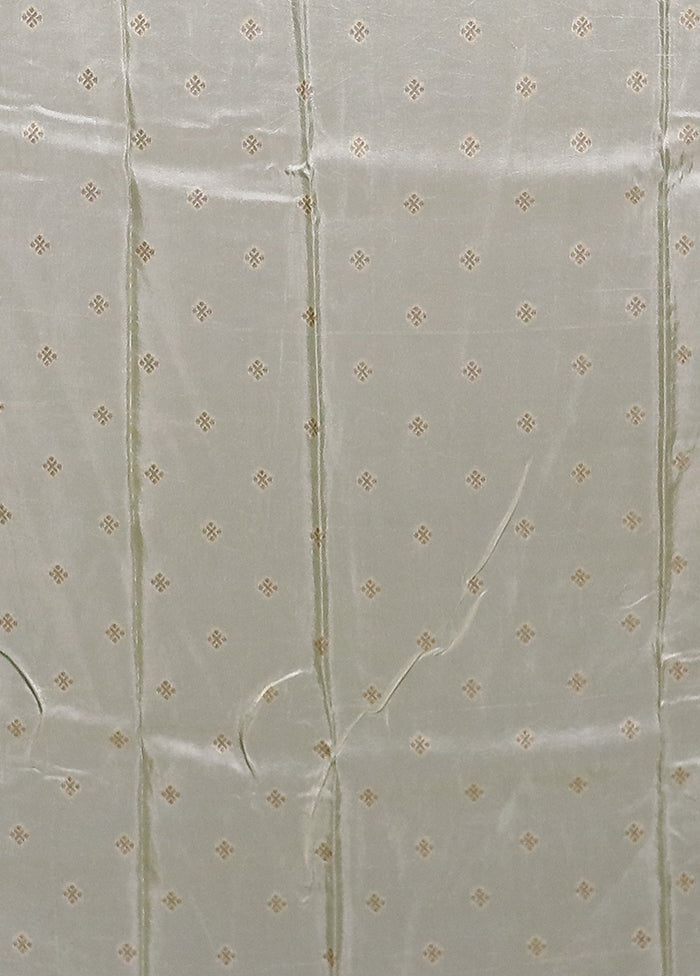 Cream Dupion Silk Saree With Blouse Piece