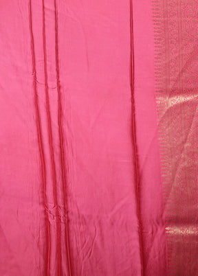 Pink Dupion Silk Saree With Blouse Piece