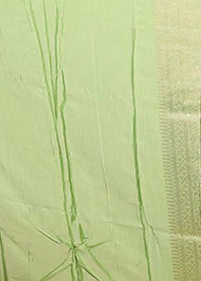Green Dupion Silk Saree With Blouse Piece