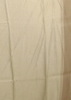 Cream Dupion Silk Saree With Blouse Piece