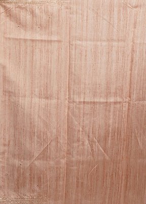 Cream Dupion Silk Saree With Blouse Piece