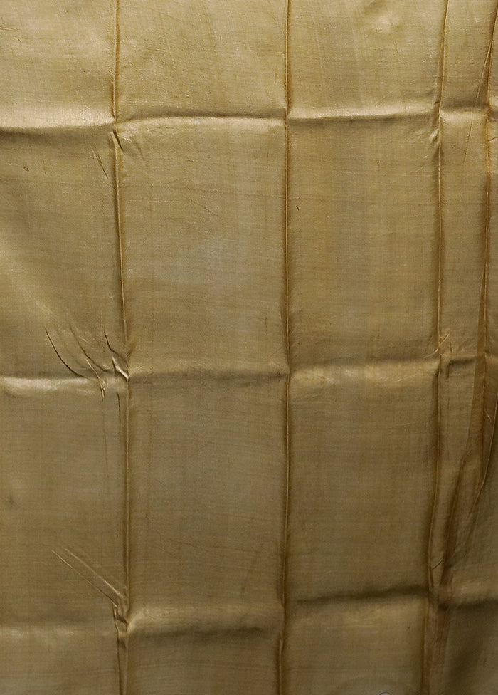 Multicolor Handloom Tussar Pure Silk Saree With Blouse Piece