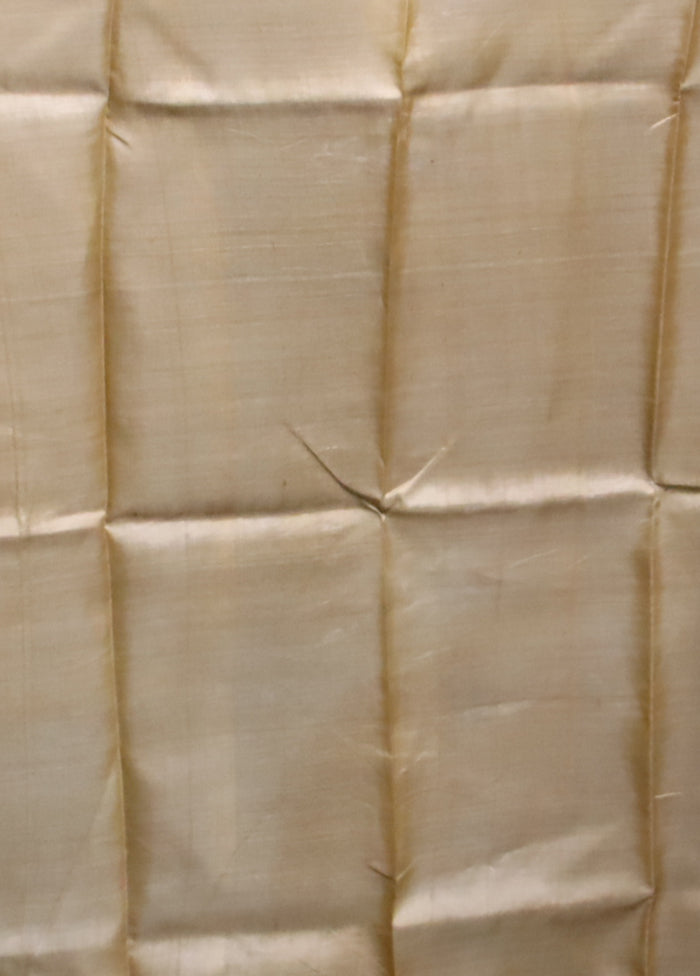 Multicolor Handloom Tussar Pure Silk Saree With Blouse Piece