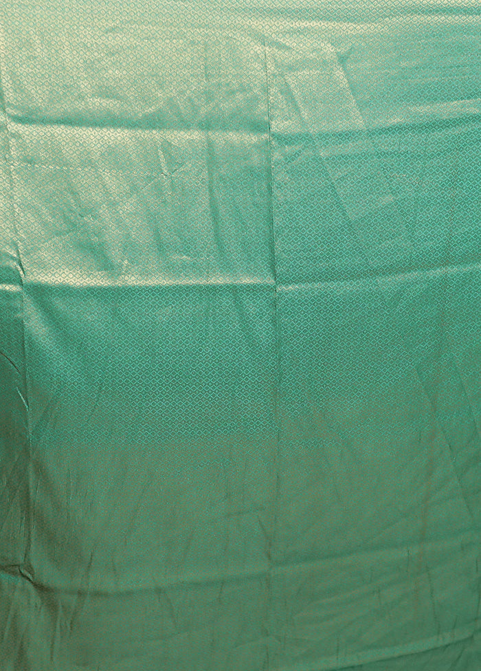 Green Dupion Silk Saree With Blouse Piece