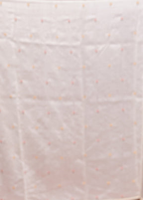 White Handloom Pure Organza Saree With Blouse Piece