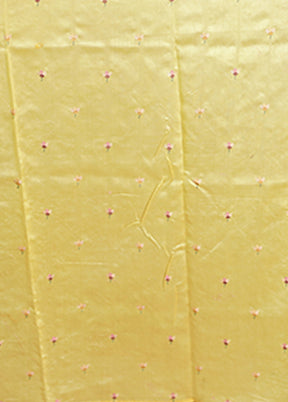 Yellow Handloom Pure Organza Saree With Blouse Piece